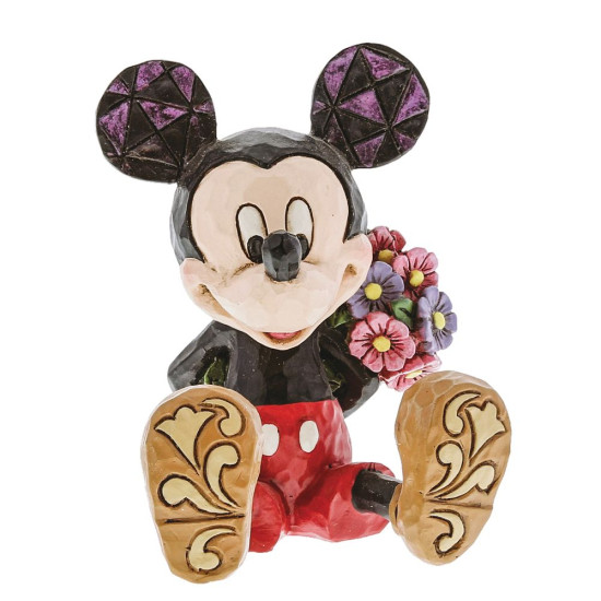 Mickey Mouse with Flowers Mini Figurine